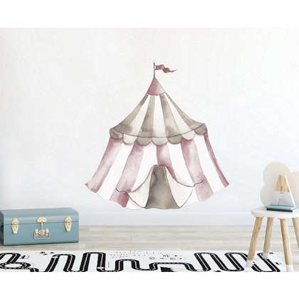 Babylove, wall sticker Circus tent dusty pink