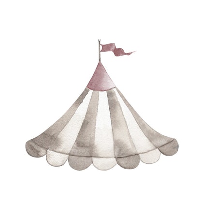 Babylove, wall sticker Circus roof tent dusty pink