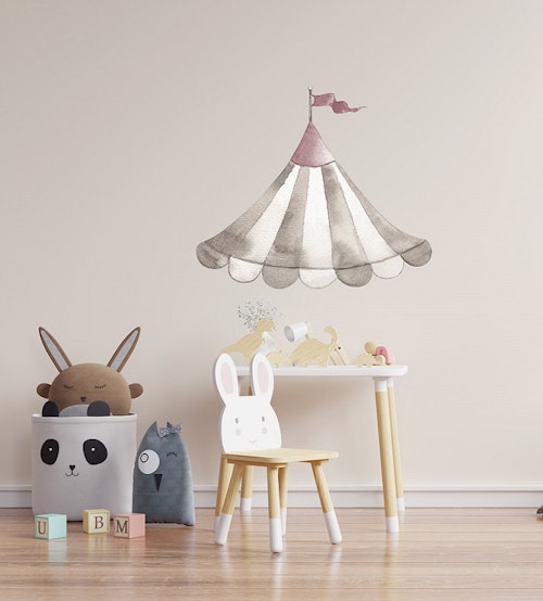 Babylove, wall sticker Circus roof tent dusty pink