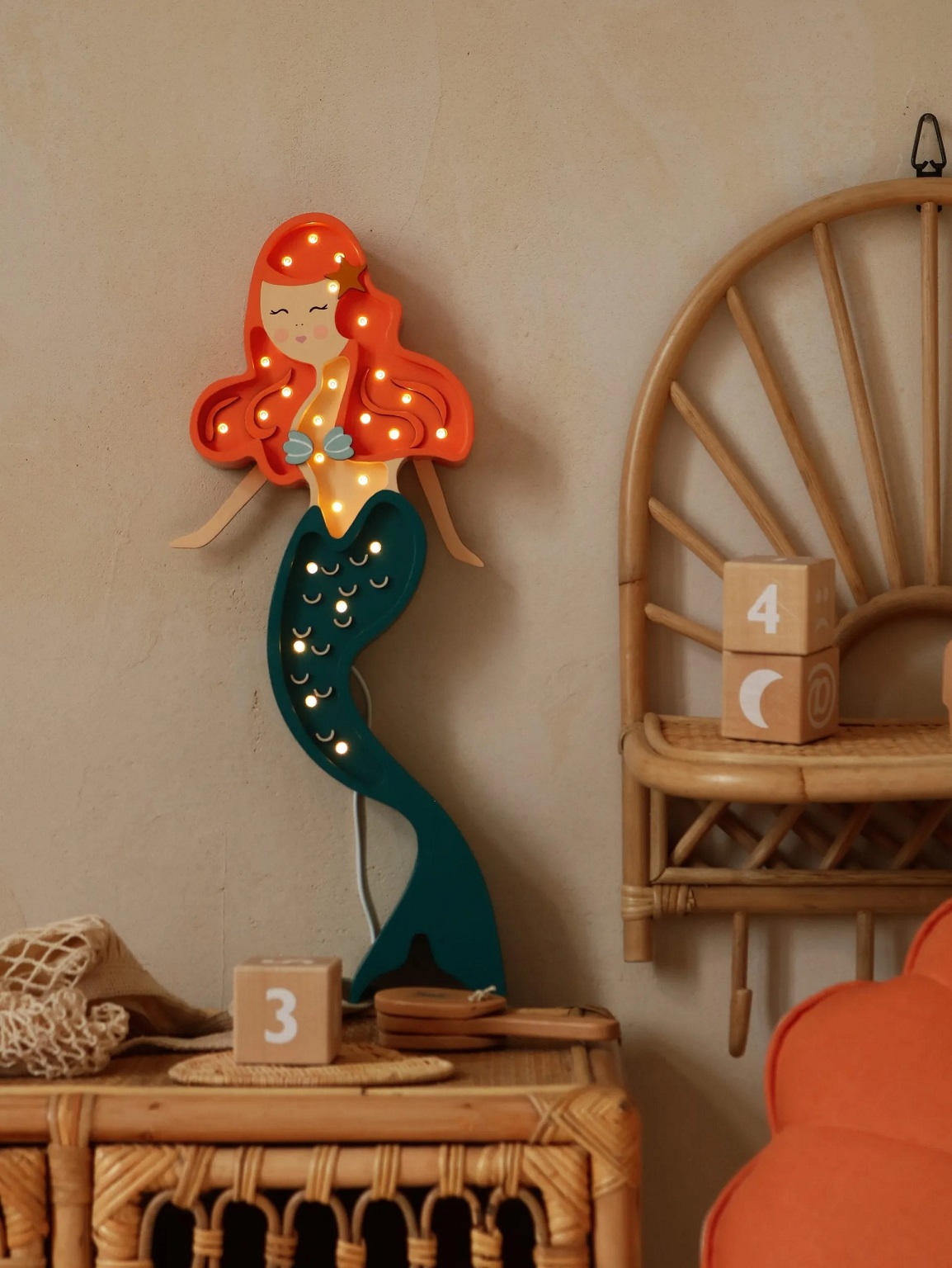 Little Lights, Night light for the children's room, Mermaid Ariel 