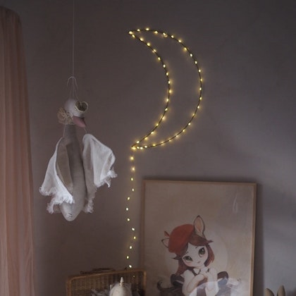 Night light for the children's room, Moon gold