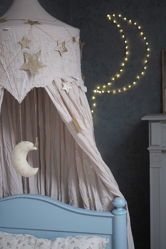 Night light for the children's room, Moon gold 