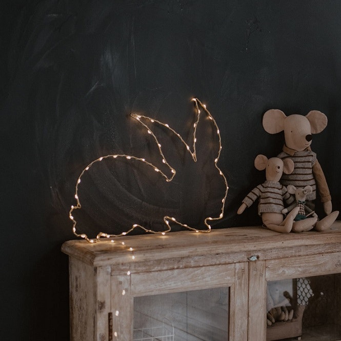 Night light for the children's room, Rabbit gold 