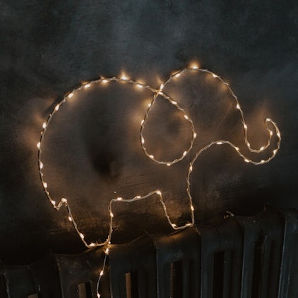 Night light for the children's room, Elephant gold