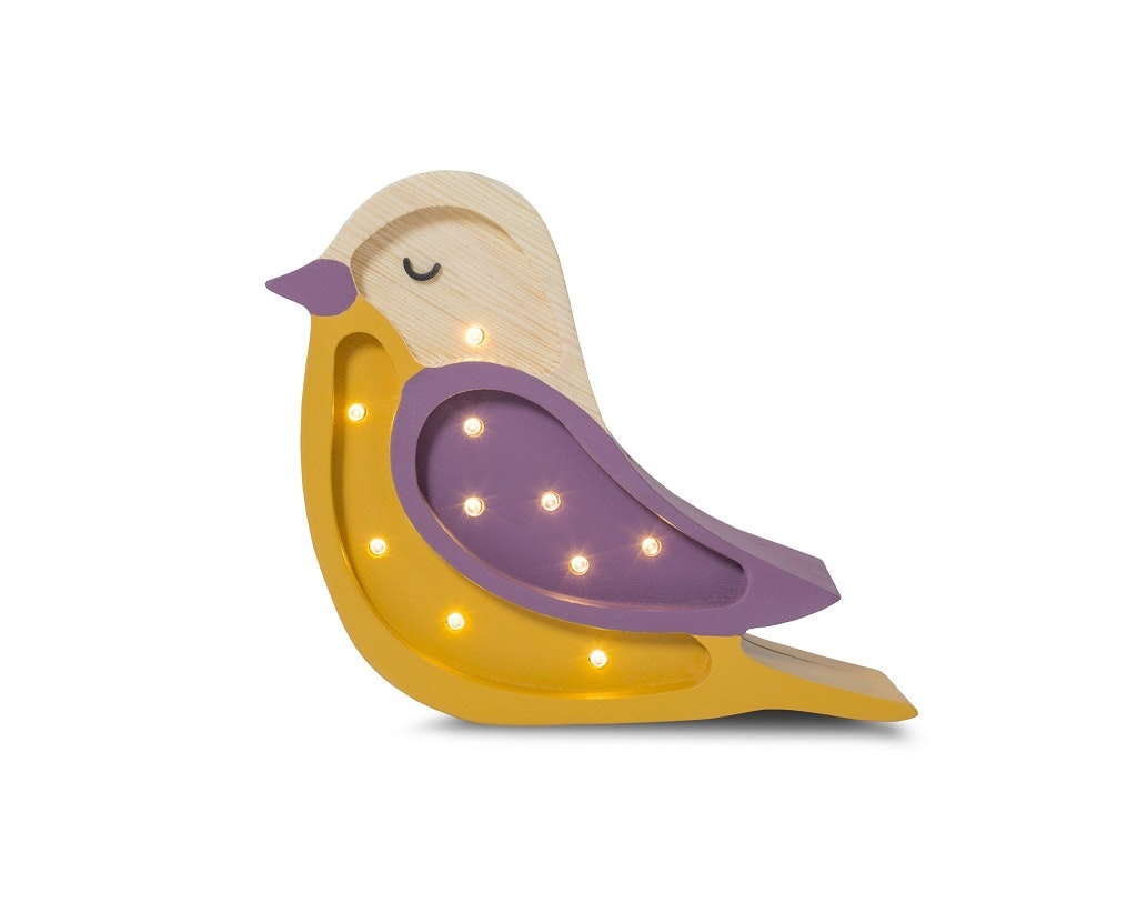 Little Lights, Night light Little bird maroon 