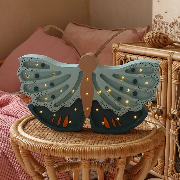 Little Lights, Night light for the children's room, Butterfly Daisy Blue 