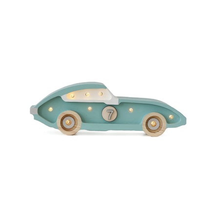 Little Lights, Night light for children's room, Racer car mini blue