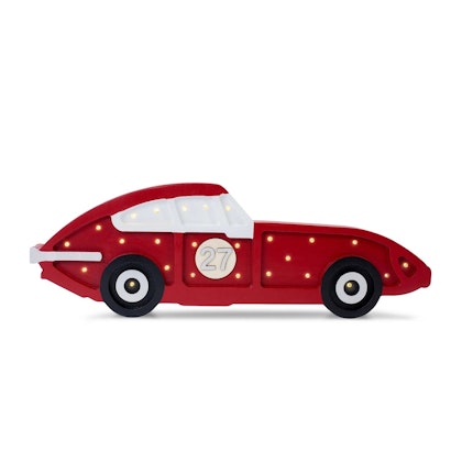 Little Lights, Night light for the children's room, Large racing car red