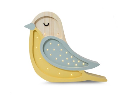Little Lights, Night light for the children's room, Big bird Khaki mustard
