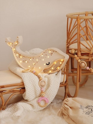 Little Lights, Night light for the children's room, Whale white