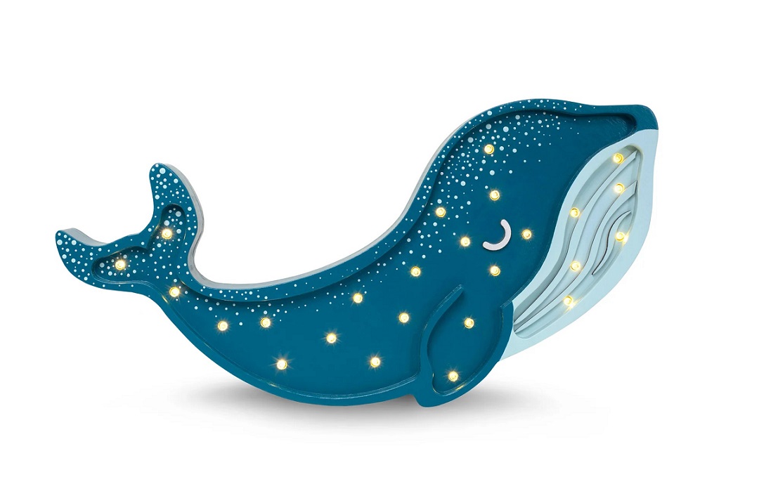 Little Lights, Night light for the children's room, Whale blue 