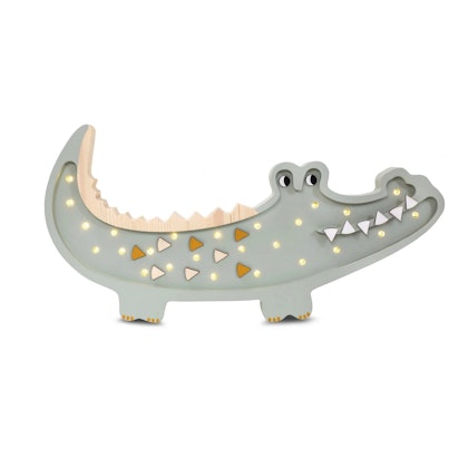 Little Lights night light for the children's room, light green crocodile