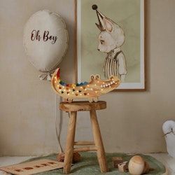Little Lights night light for the children's room, wooden crocodile