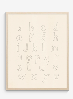 Telkiddo poster ABC print, A4