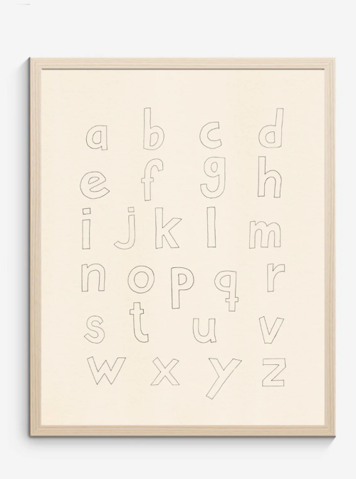 Telkiddo poster ABC print, A4