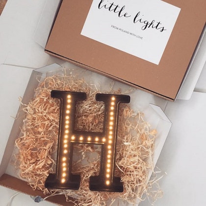 Night light for children's room letter H lamp, Little Lights