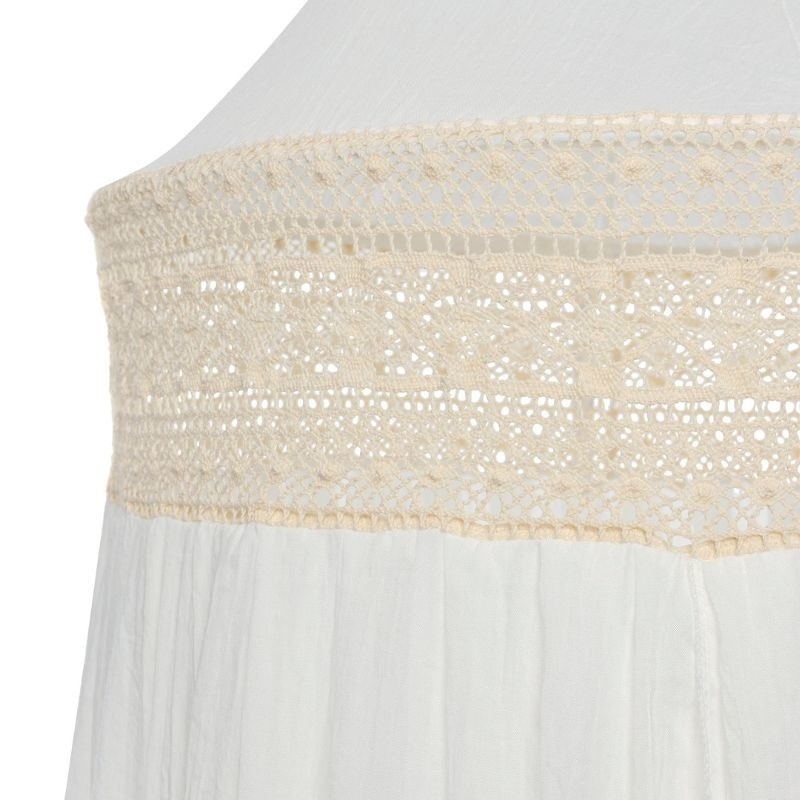 Jollein, boho bed canopy with lace, vintage ivory 