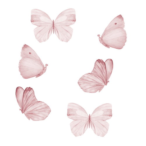 That`s Mine, Rose Butterflies, väggklistermärken 