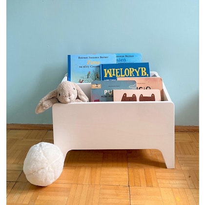 Floor bookcase for the children's room, white