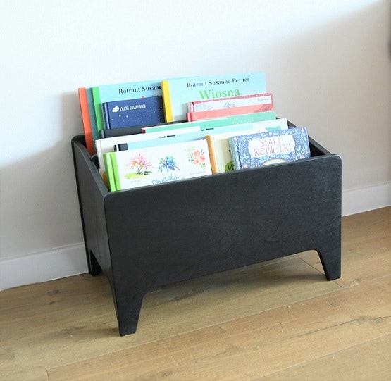 Floor bookcase for the children's room, black 