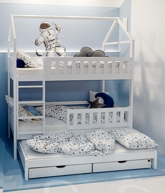 House bed bunk bed with three beds Ingvar 
