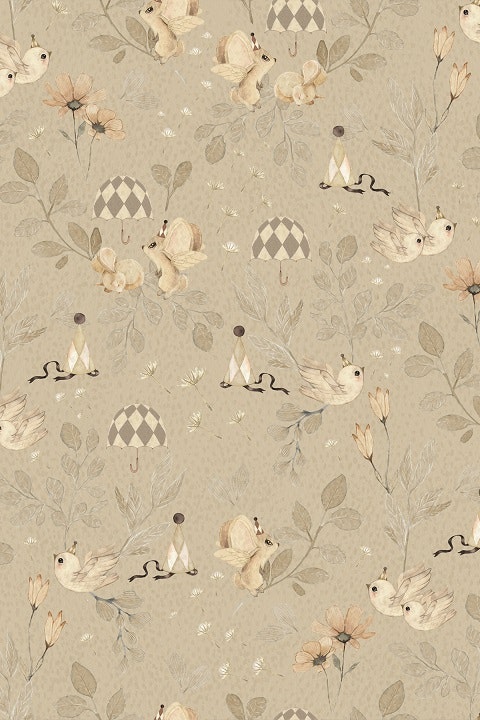 Mrs Mighetto, wallpaper Forest Flowers, Mole 