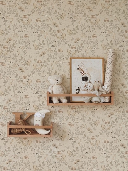 Mrs Mighetto, Forest Flowers wallpaper, Off White 