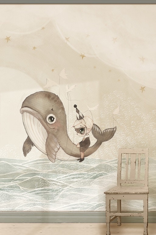 Mrs Mighetto, wallpaper mural Whalie Dream 