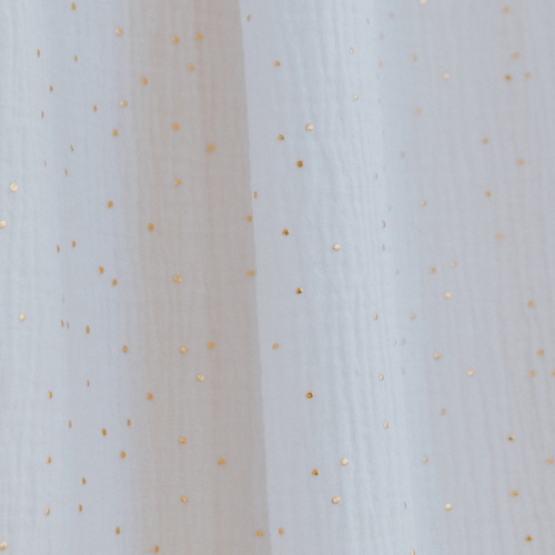 Babylove, White bed canopy in cotton muslin with LED lights