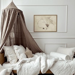 Stor maxi coconut brown sänghimmel i linne, Cotton & Sweets