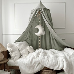 Sage sänghimmel i linne till barnrummet, Cotton&Sweets