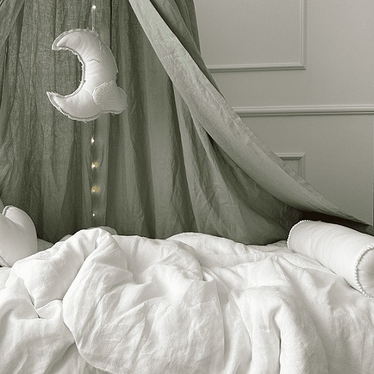 Sage linen bed canopy for the children's room, Cotton&Sweets 