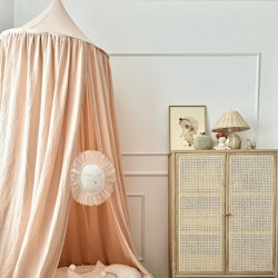 Stor maxi apricot sänghimmel i muslinbomull, Cotton & Sweets