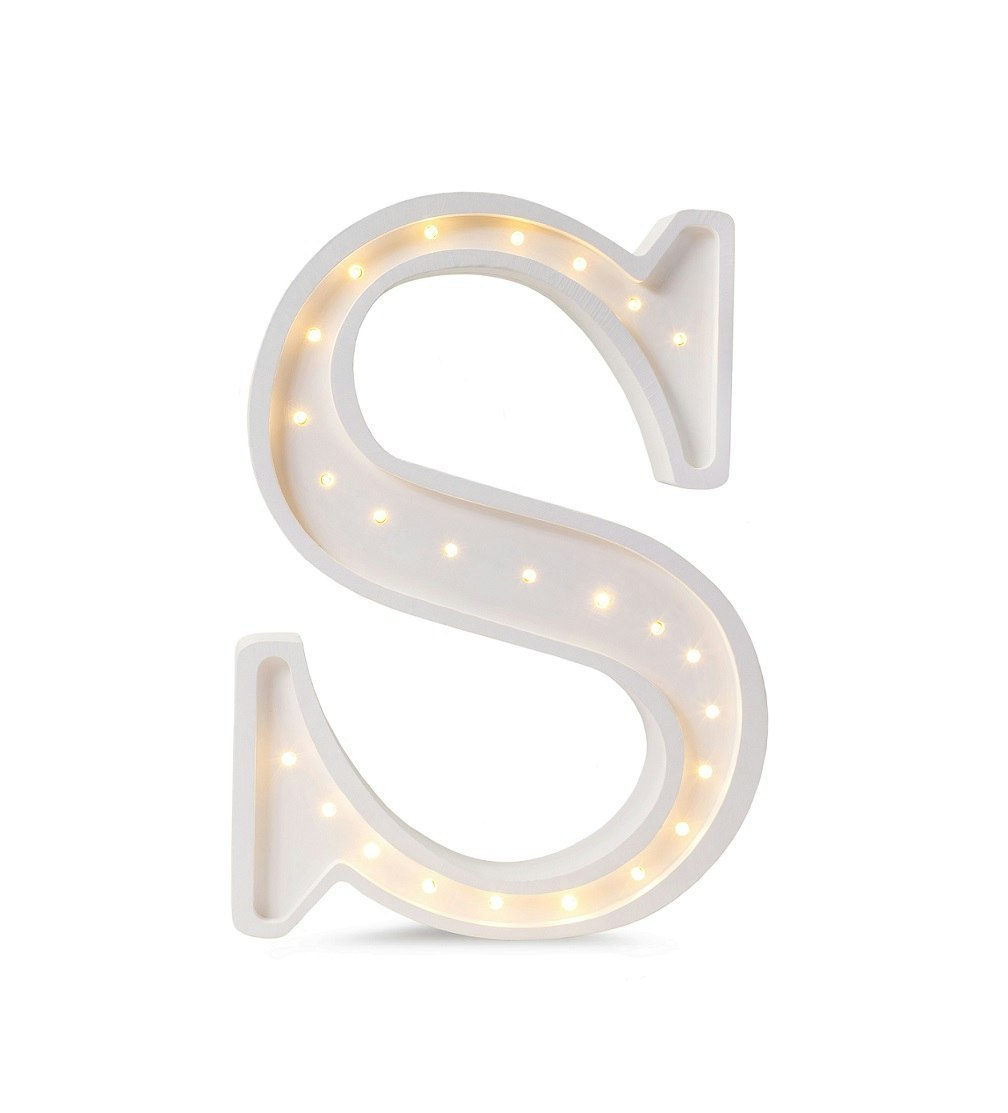 Night light for children's room letter S lamp, Little Lights 