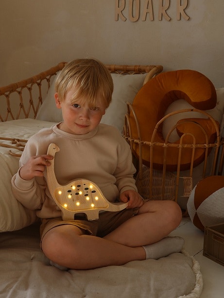 Little Lights, Nattlampa till barnrummet, Dino mini Trä 