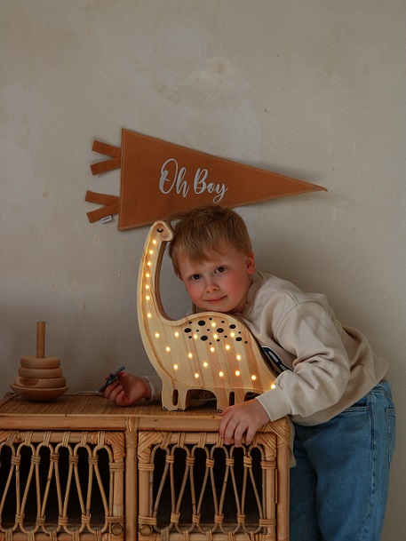 Little Lights, Night lamp for the children's room, Dino wood 