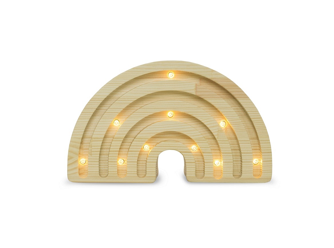 Little Lights, Night light for the children's room, Rainbow MINI wooden 