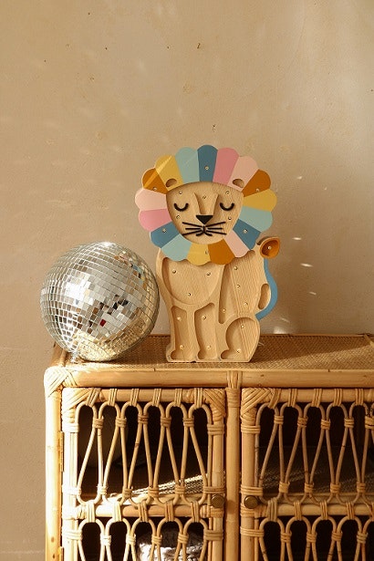 Little Lights, Night light for the children's room, Lion rainbow retro 