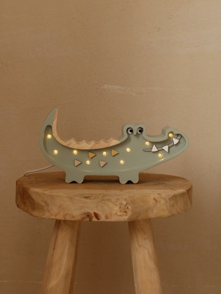 Little Lights, Nattlampa till barnrummet, Krokodil mini ljusgrön