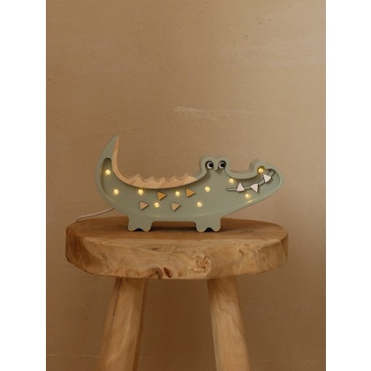 Little Lights, Night light for the children's room, Crocodile mini light green