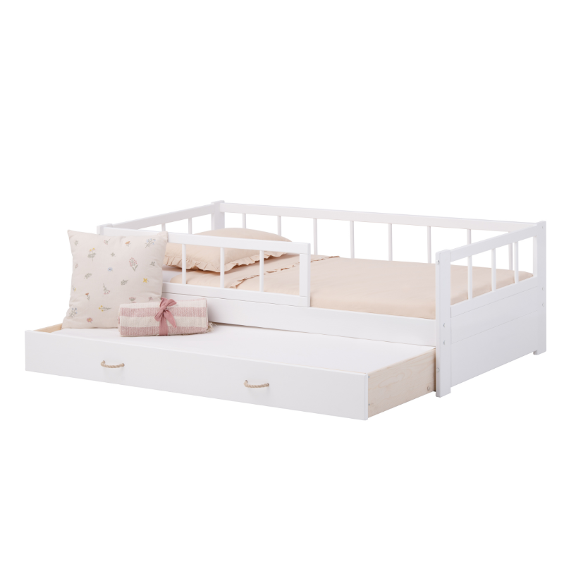 Junior bed Minnie with storage box/extra bed, white 