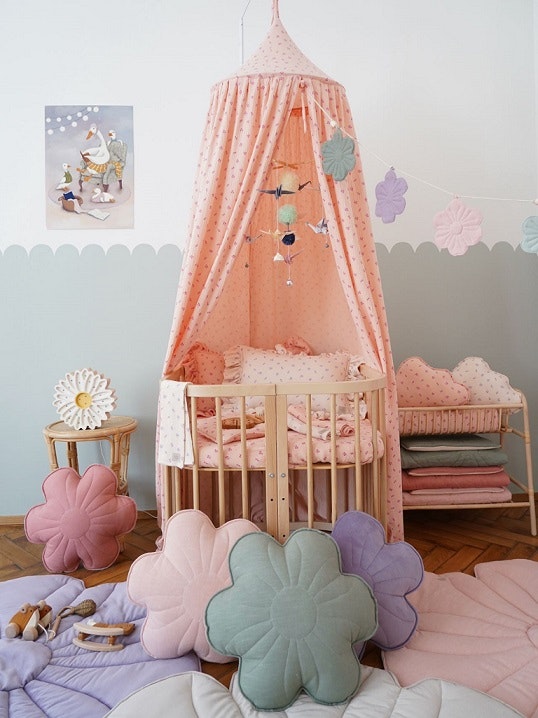 Moi Mili, Bed canopy - Pink flowers 