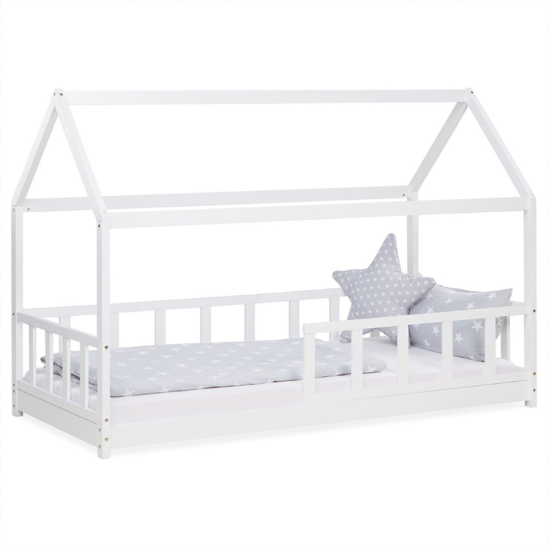 White Montessori house bed 80x160 cm 