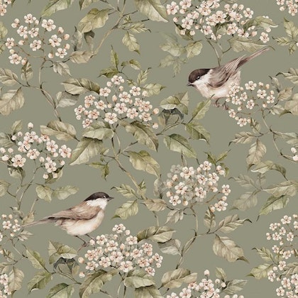 Decornik, wallpaper Birds and Green Spring