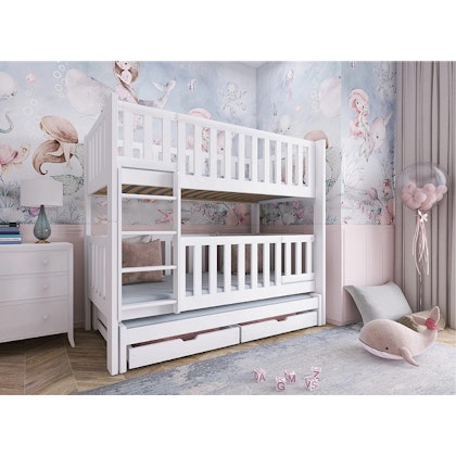 Bunk bed with three beds and with lock, August
