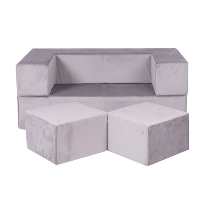 Meow, Buildable furniture set with children's sofa, grey