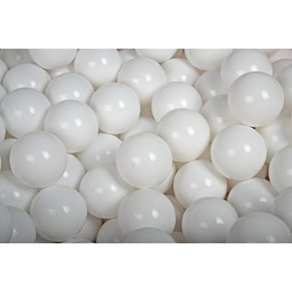 Meow, white velvet ball pit with 200 white balls