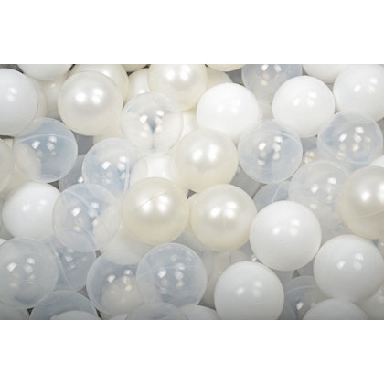 Meow, grey melange boucle ball pit with 200 balls, White mix