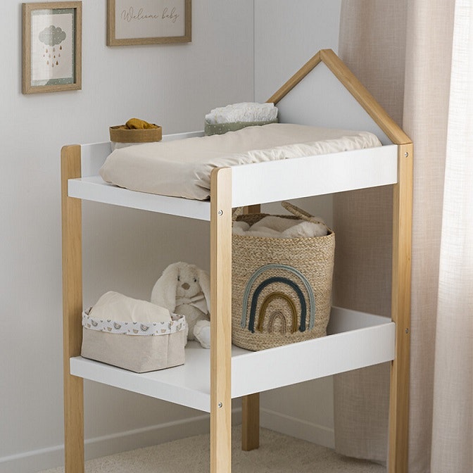 Changing table for the children's room, white/natural 