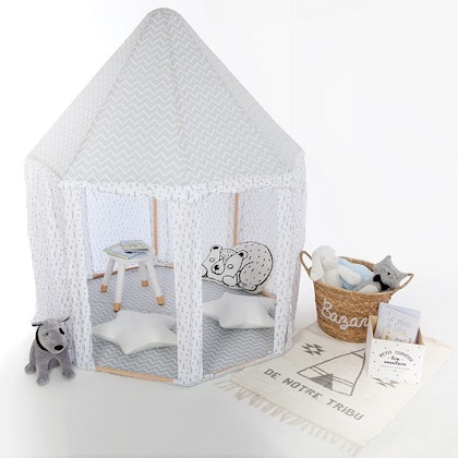 Play tent for the children's room, grey